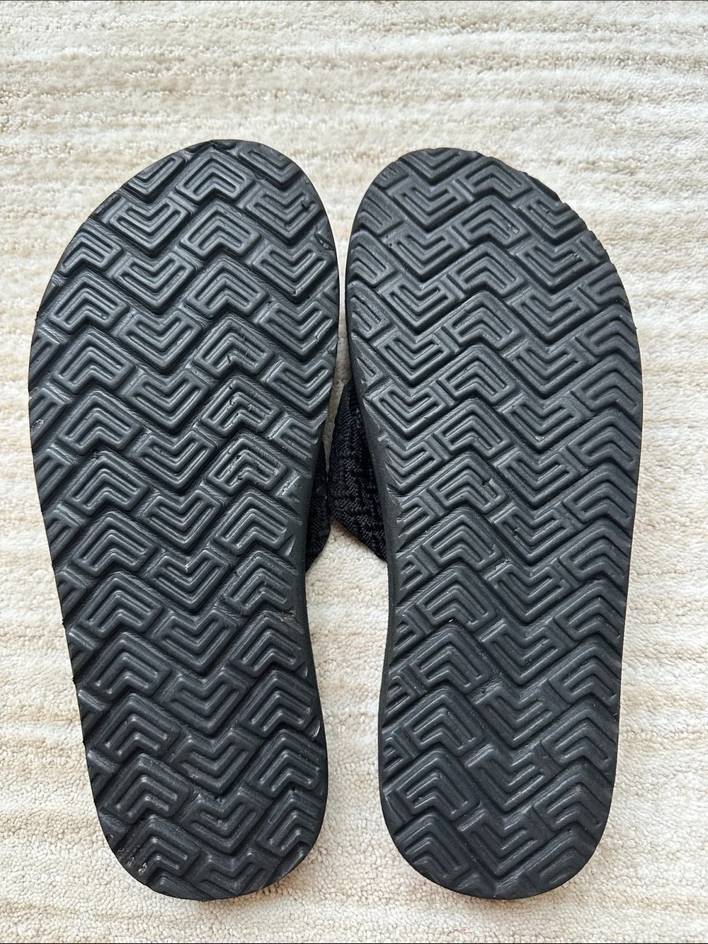 Teva Terrain Black Black Quilted Straps Flip Flops Sandals Womens Size 9